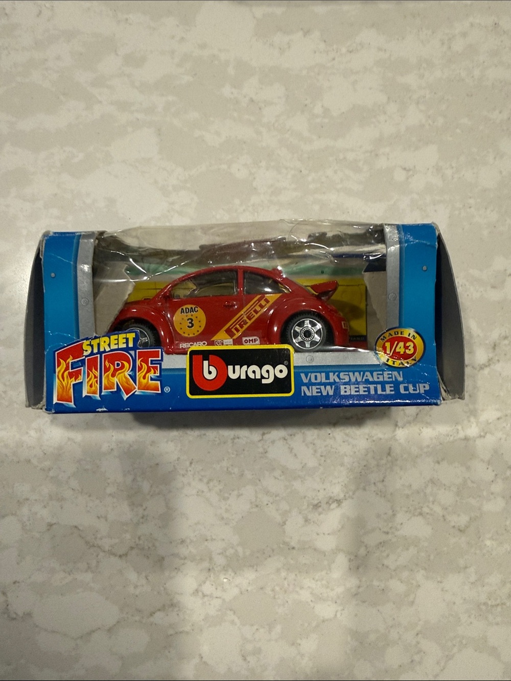 Street Fire Volkswagen New Beetle Cup Toy Car - Red